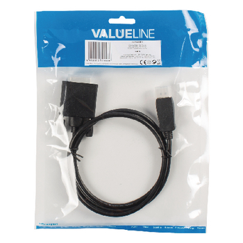 VLCP37200B10 Displayport kabel displayport male - dvi-d 24+1-pins male 1.00 m zwart Verpakking foto